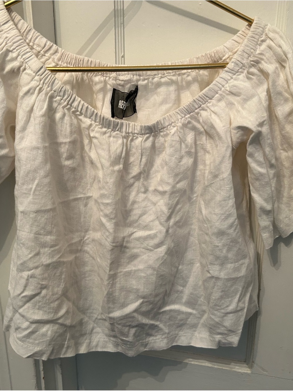 Reformation Off Shoulder linen top sz XS - Picture 4 of 5
